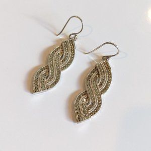 Sterling Silver Woven / Twisted Earrings